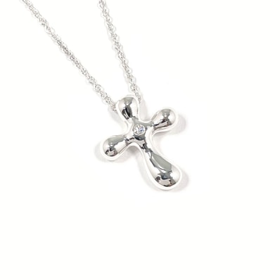 ティファニー ネックレス クロス エルサペレッティ シルバー