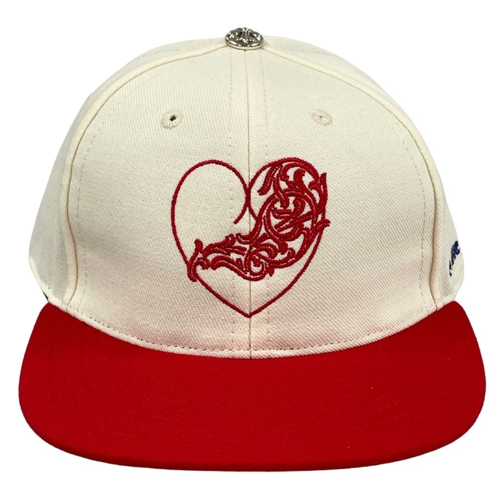 Chrome Hearts Fitted Wool Acrylic Cap "Cream/Red"