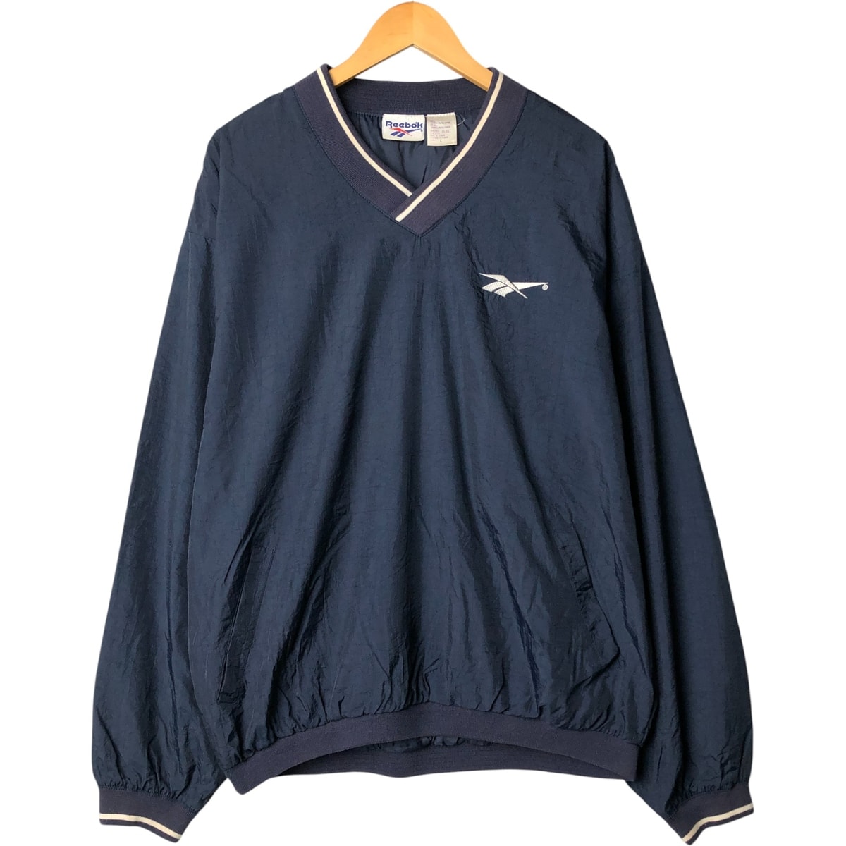 古着 90年代 リーボック Reebok Vネック ナイロンプルオーバー メンズL相当 ヴィンテージ/eaa575962