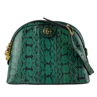 グッチ GUCCI ショルダーバッグ オフィディア パイソン グリーン レディース 499621【中古】 z10506