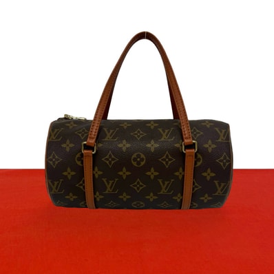LOUIS VUITTON ルイヴィトン パピヨン 26 モノグラム レザー PVC ハンドバッグ ブラウン
d2170
