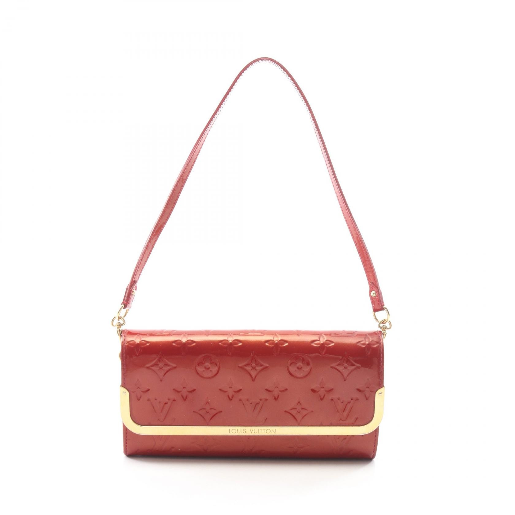 ルイ・ヴィトン LOUIS VUITTON ロスモアMM ショルダーバッグ バッグ レザー ヴェルニ ポムダムール レディース レッド系 M91550 【中古】