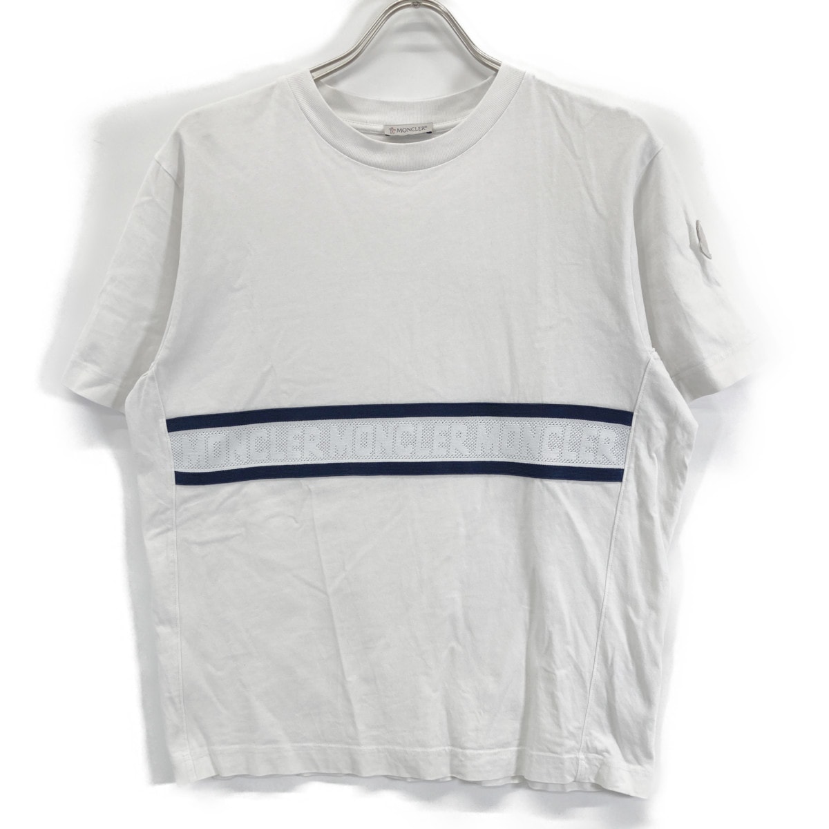 モンクレール 【22年製】I10938C00027 メッシュロゴ 半袖Tシャツ/ S