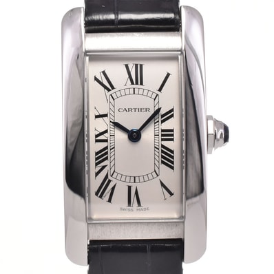 値下 カルティエ CARTIER WSTA0043 タンクアメリカン SM シルバー クォーツ レディース 良品 保証書付き 腕時計 H#147686