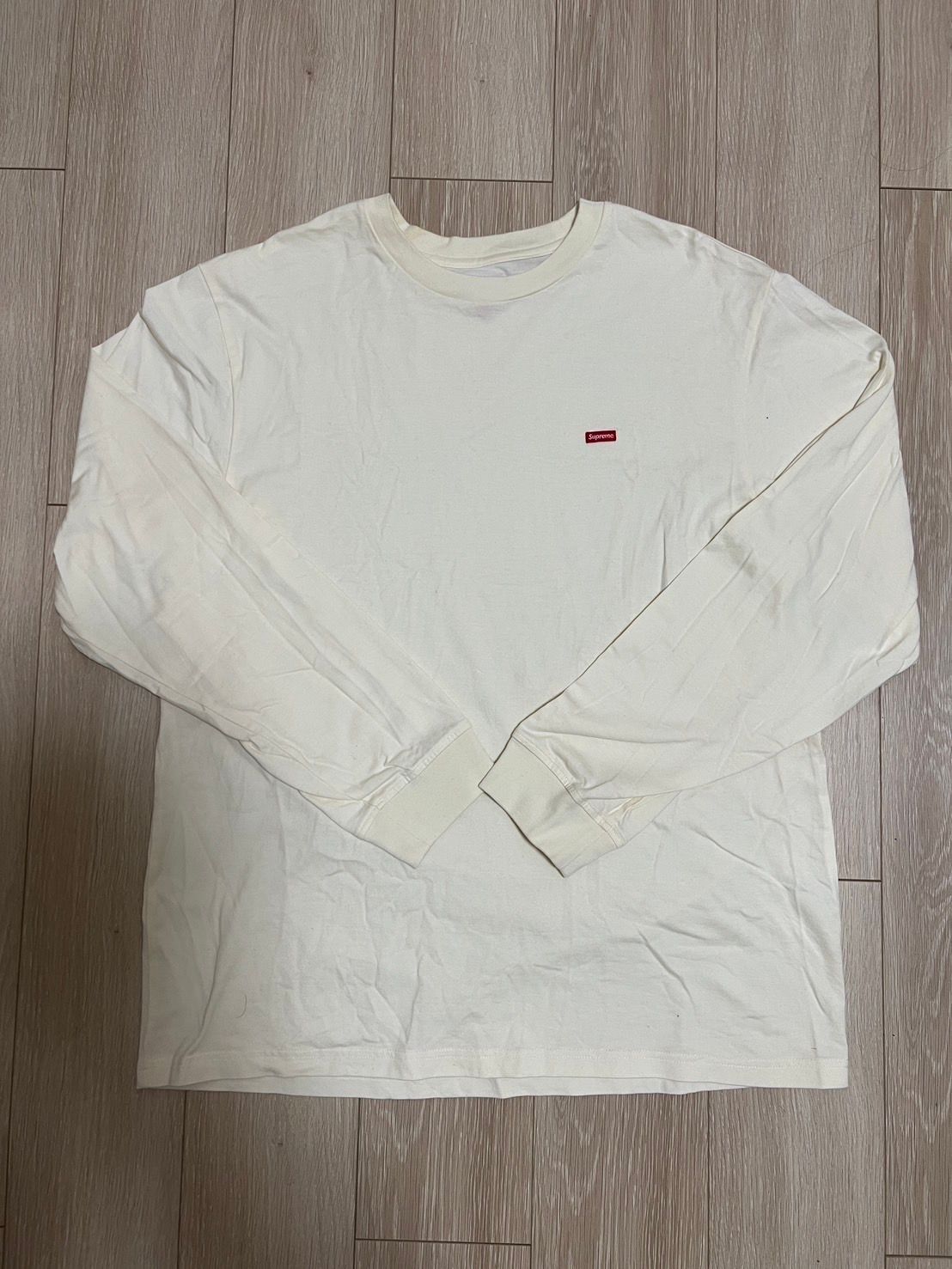 Supreme Small Box L/S Tee "Natural"(22FW)