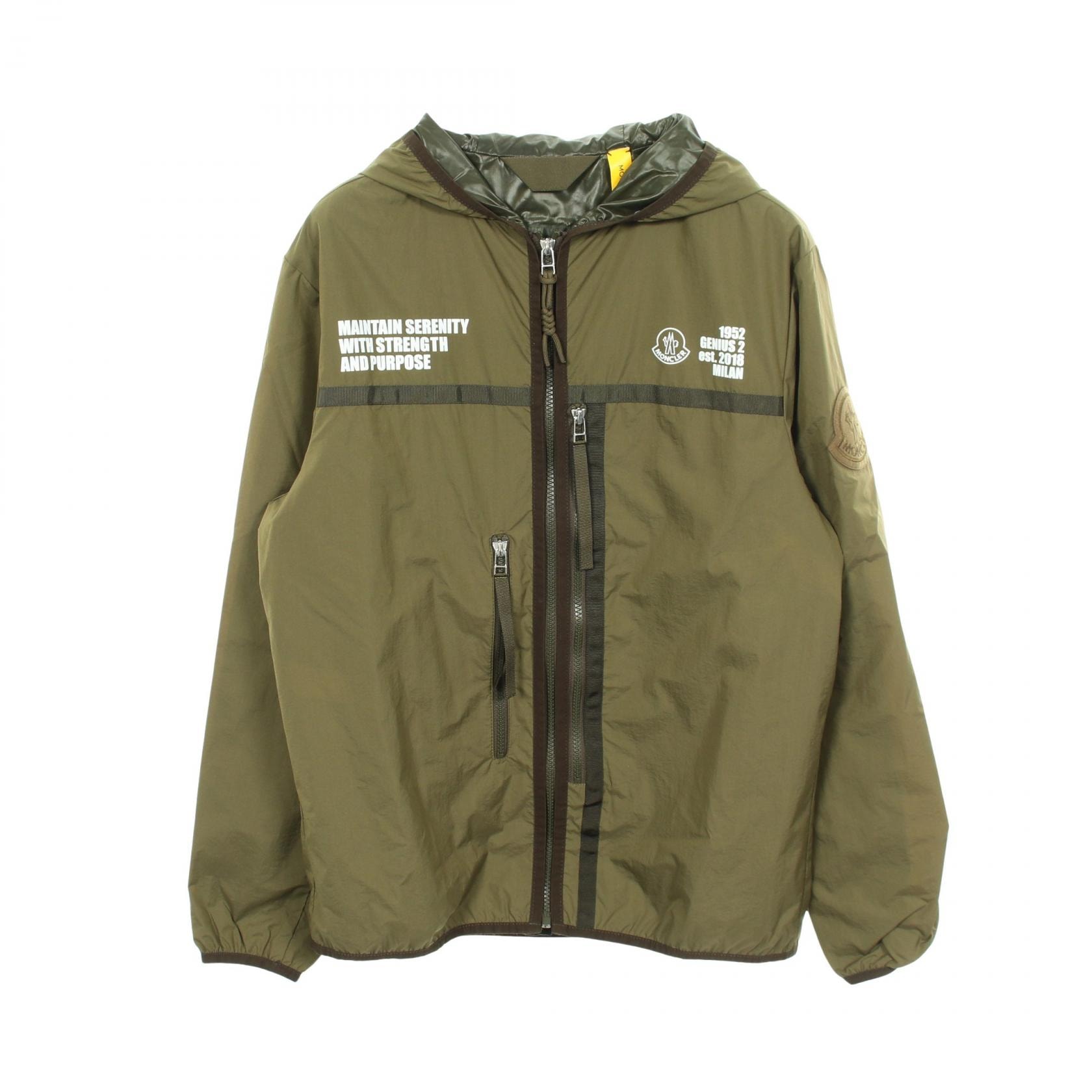 モンクレール MONCLER GENIUS 2 MONCLER 1952 ORKHON フード付き 衣料品 アウター ナイロン メンズ カーキ系 【中古】