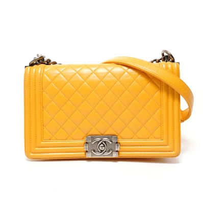 シャネル CHANEL 2014-15 ボーイシャネル フルフラップ チェーン ショルダーバッグ【中古】