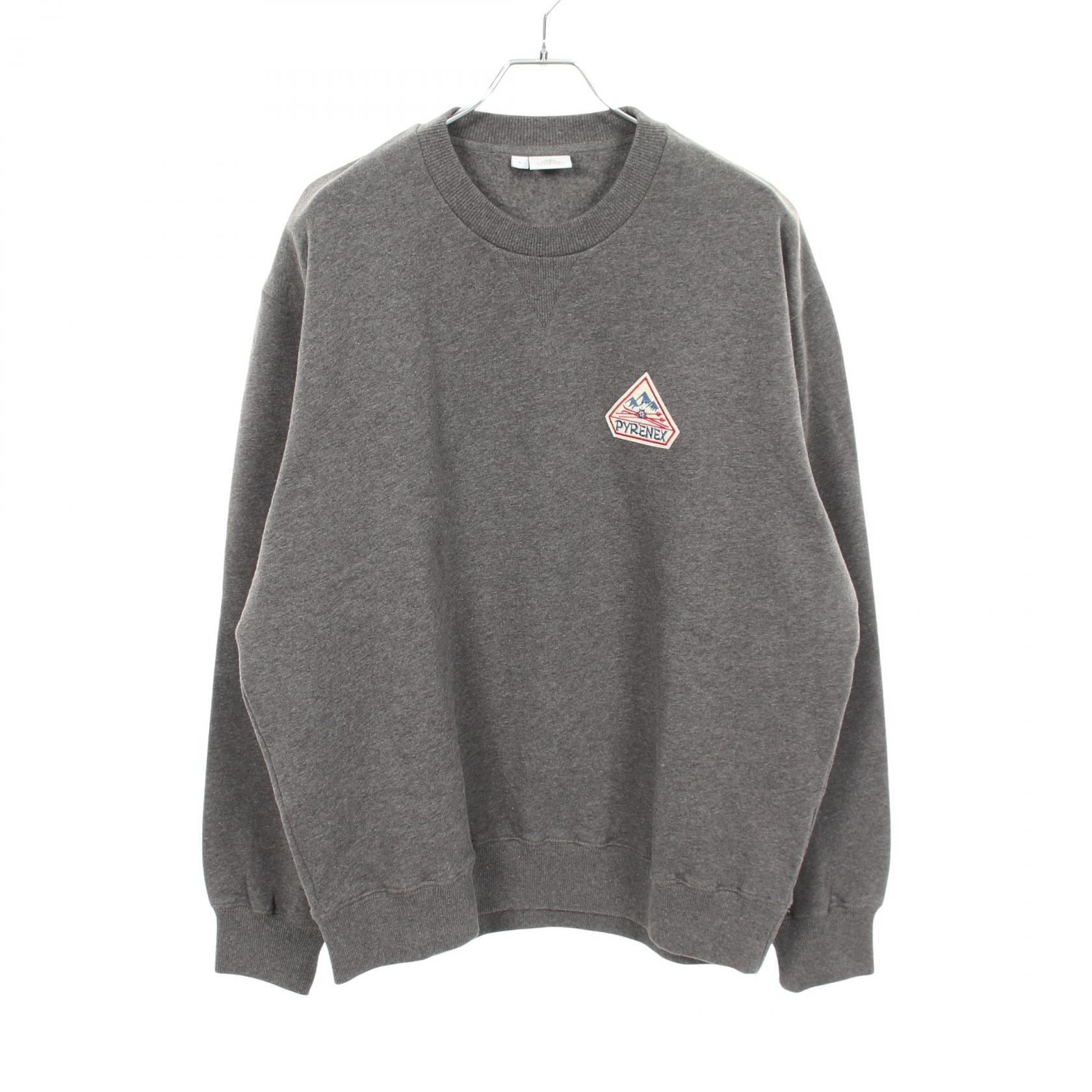 ピレネックス Pyrenex PHASE BRUSHED 裏起毛 スウェット 衣料品 トップス コットン メンズ グレー系 【中古】