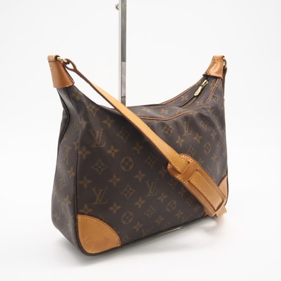 LOUIS VUITTON ルイ・ヴィトン モノグラム ブローニュPM M51265 ショルダーバッグ ブラウン コーティングキャンバス レザー レディース