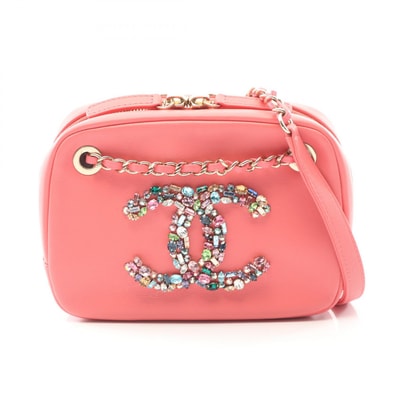 シャネル CHANEL ココマーク ショルダーバッグ バッグ ラムスキン(羊革) レディース ピンク系 【中古】