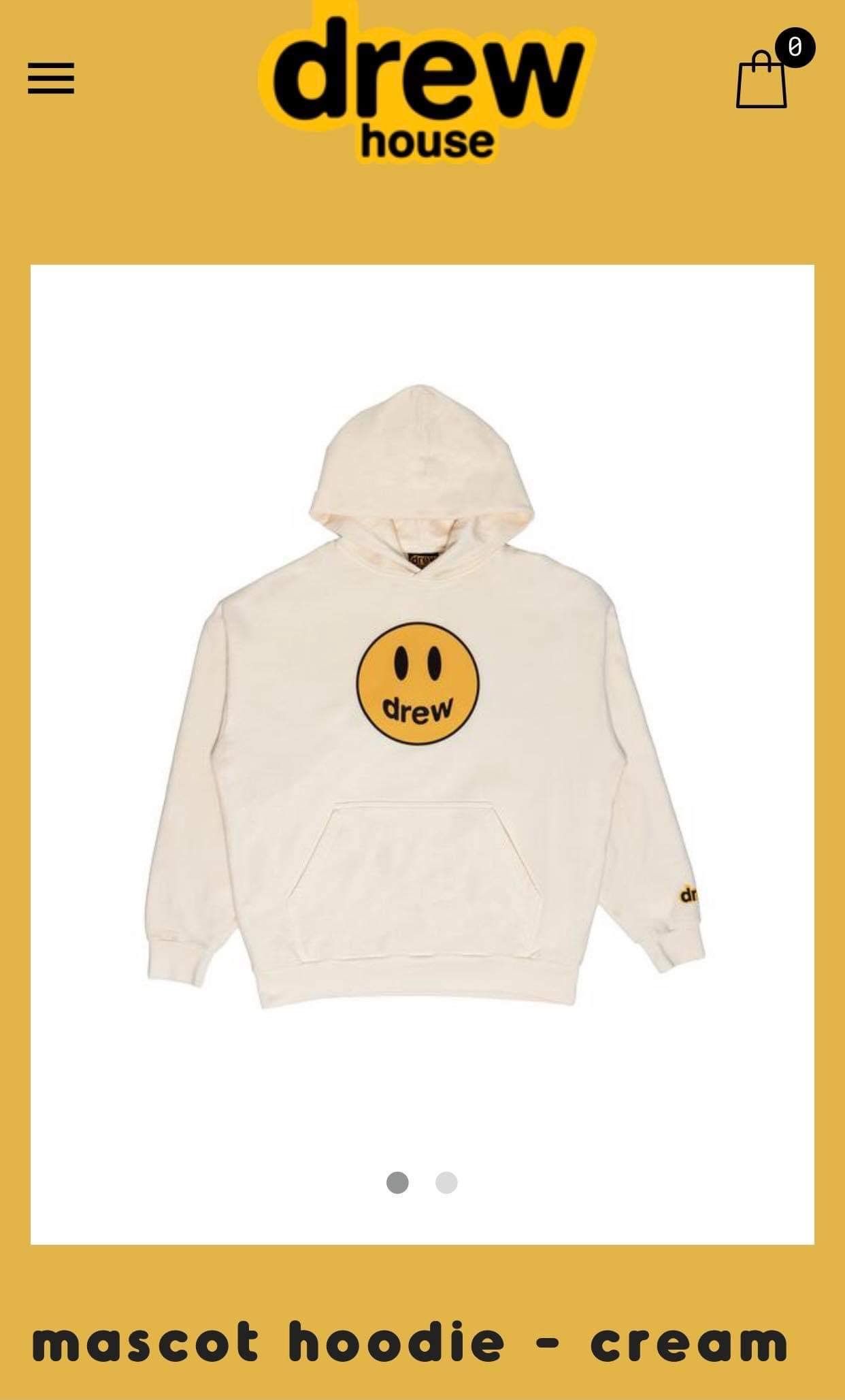 drew house mascot deconstructed hoodie "Off White"