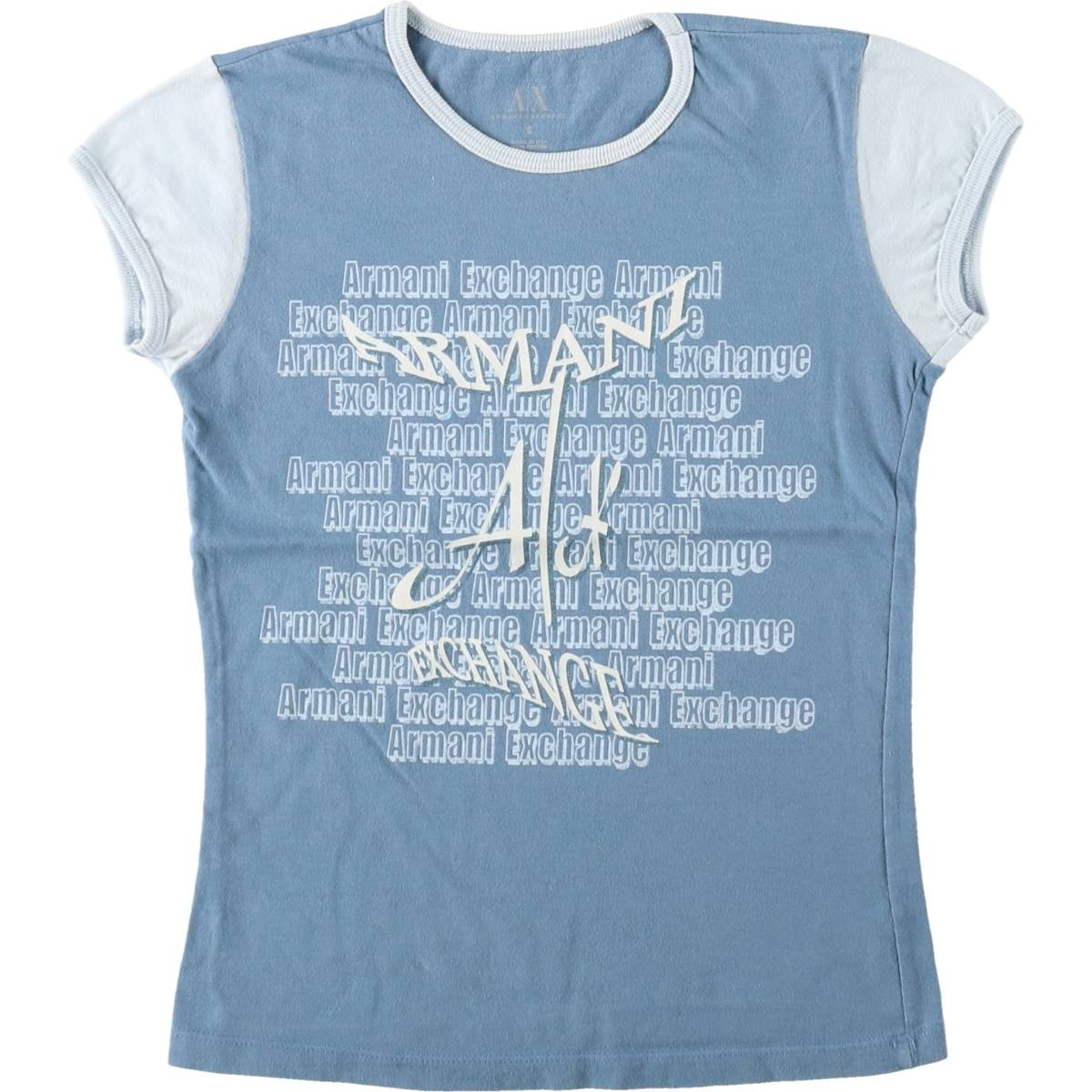 古着 ジョルジオアルマーニ Giorgio Armani ARMANI EXCHANGE 半袖 ロゴTシャツ USA製 レディースS相当 半袖/eaa620404