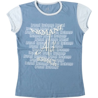 古着 ジョルジオアルマーニ Giorgio Armani ARMANI EXCHANGE 半袖 ロゴTシャツ USA製 レディースS相当 半袖/eaa620404
