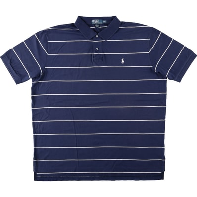 古着 ラルフローレン Ralph Lauren POLO by Ralph Lauren 半袖 ボーダー ポロシャツ メンズXXL相当/eaa654562