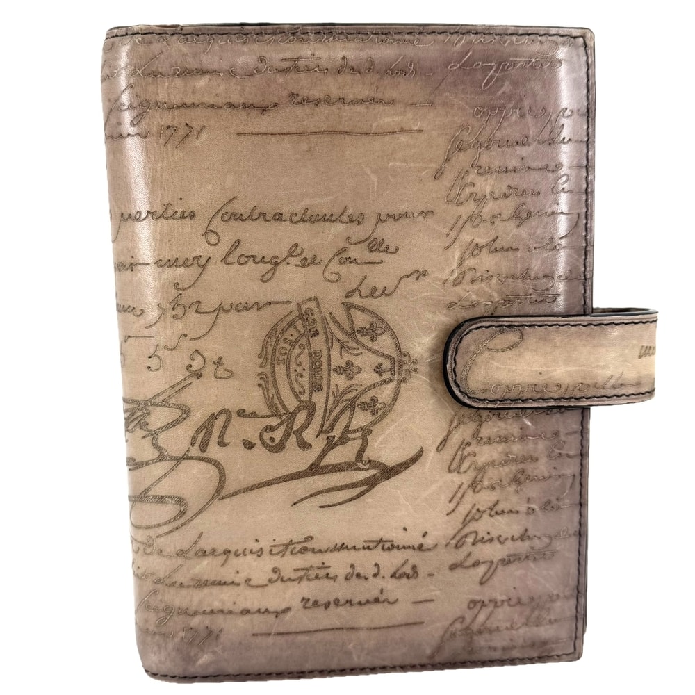 Berluti ベルルッティ 手帳カバー カリグラフィ システム手帳 レザー    ブラウン 茶 ユニセックス【中古品】