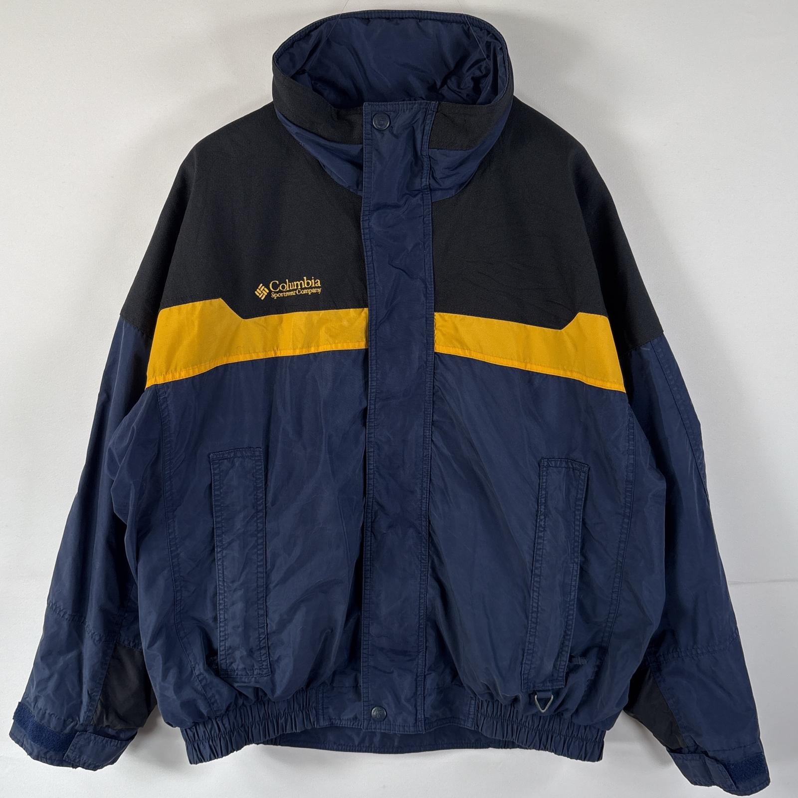 古着 00’s/00年代 コロンビア Columbia マウンテンジャケット バガブー フルジップ ワンポイントロゴ L ネイビー マルチカラー メンズ