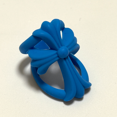Chrome Hearts Infinity CH Cross Rubber Ring "Light Blue"
