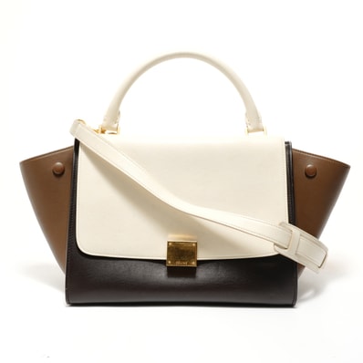 セリーヌ CELINE トラペーズ スモール 2WAY レザー ハンドバッグ【中古】