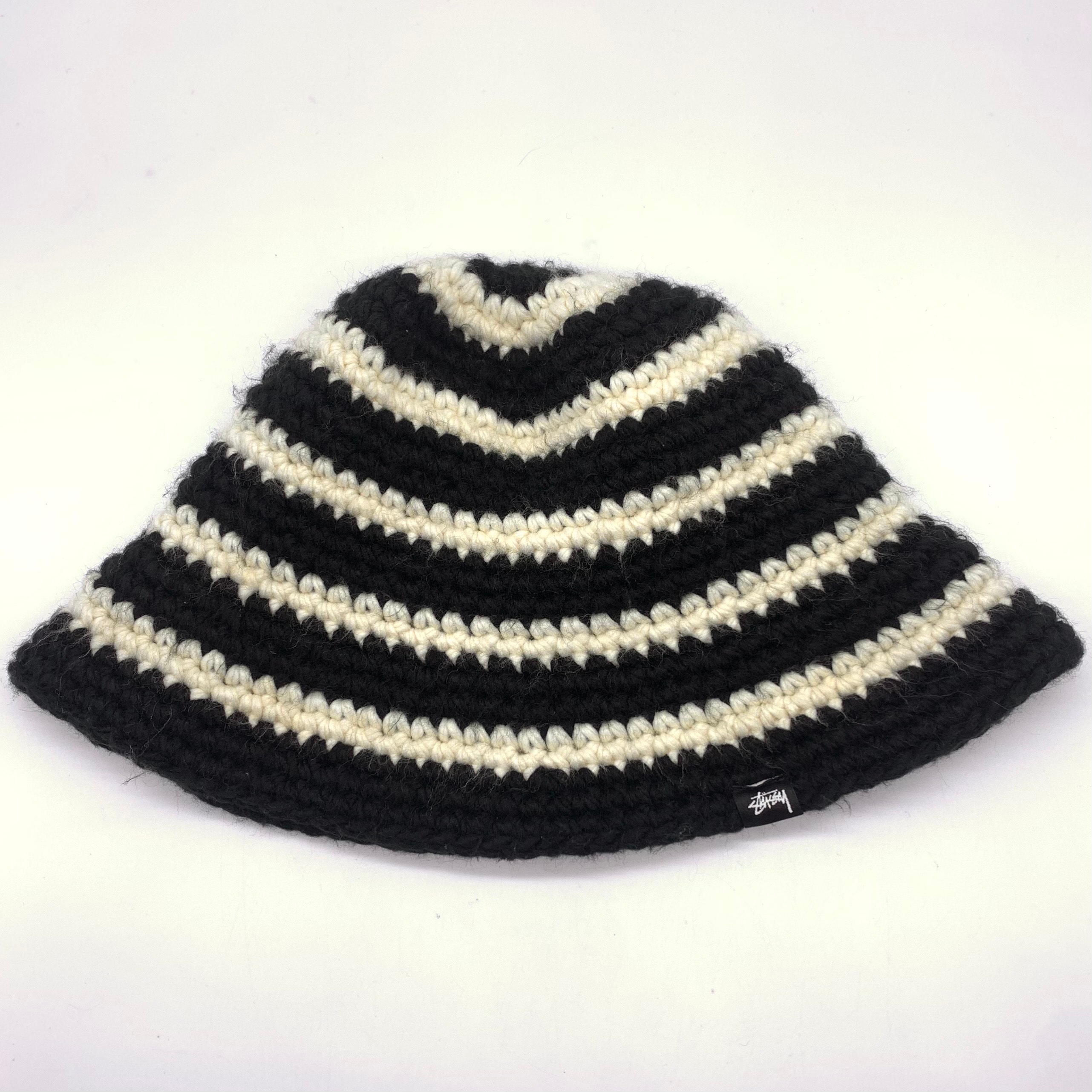 Stussy Swirl Knit Bucket Hat "Black"