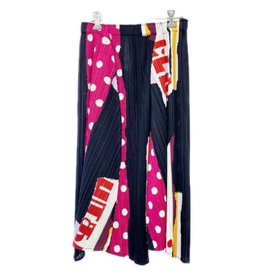 ISSEY MIYAKE イッセイミヤケ プリーツスカート サイズ3 レディース PP31-JG904 ブラック×ピンク