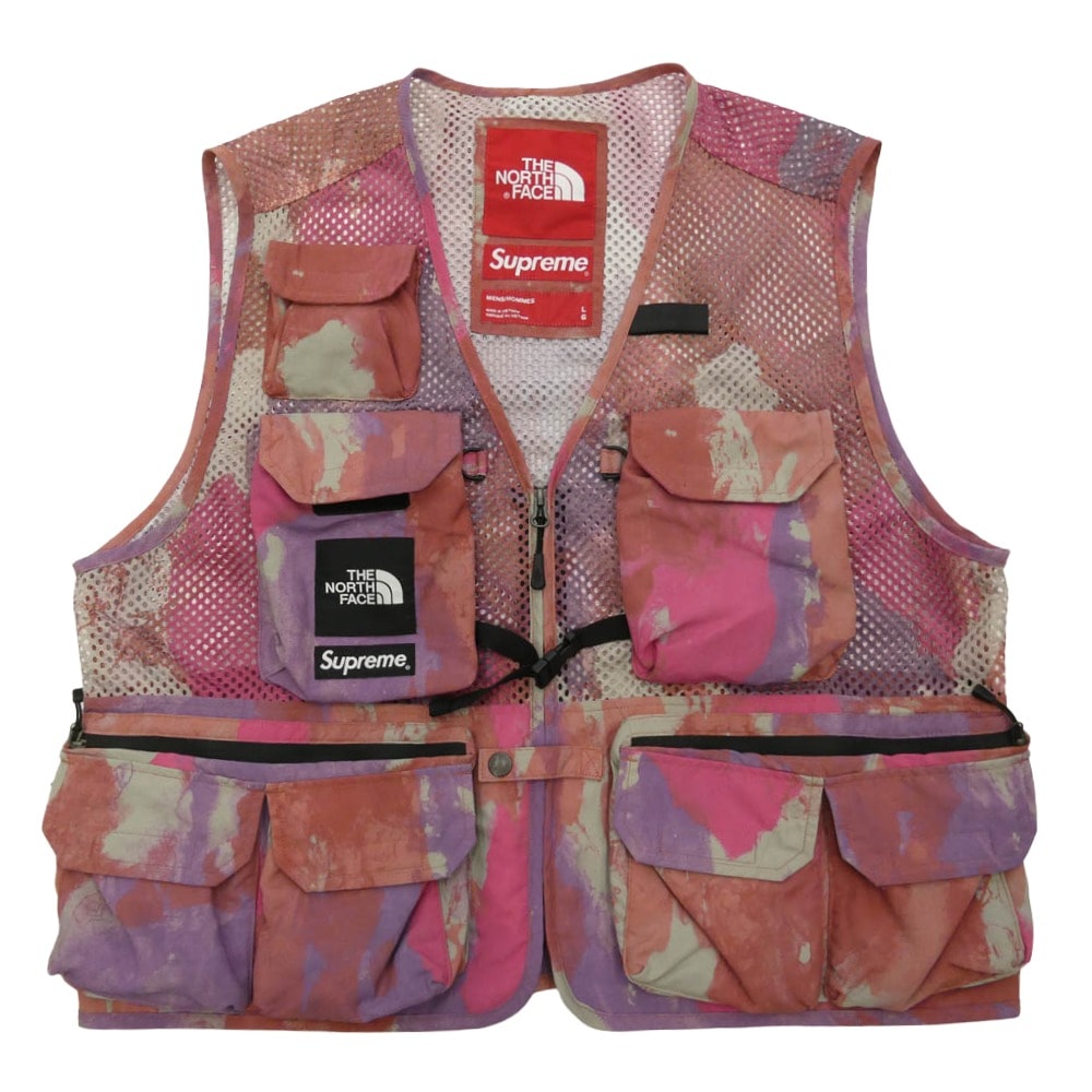 Supreme シュプリーム ベスト 20SS The North Face Cargo Vest Pink ノースフェイス カーゴ ベスト ピンク系 パープル系 L【中古】