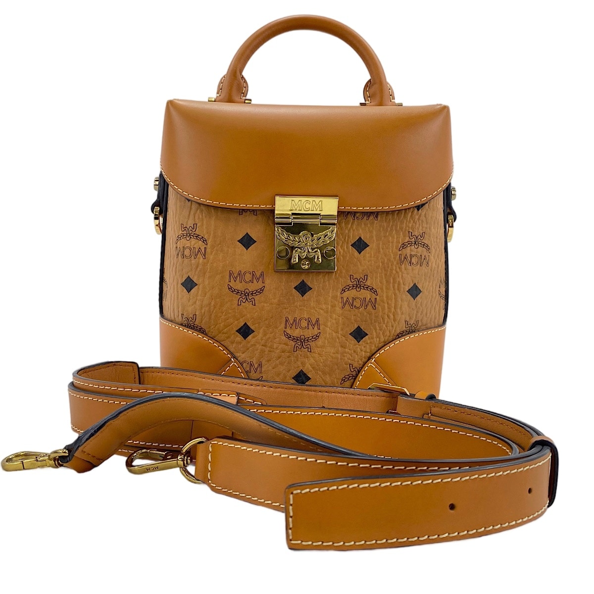 エム・シー・エム MCM レザー ショルダーバッグ【中古】