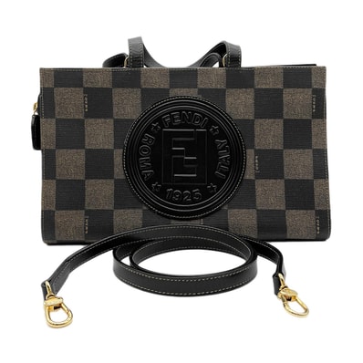 FENDI フェンディ ペカン ロゴ ヴィンテージ オールド ハンドバッグ
ショルダーバッグ 2WAY PVCコーティングキャンバス レザー ブラウン レディース
【中古】