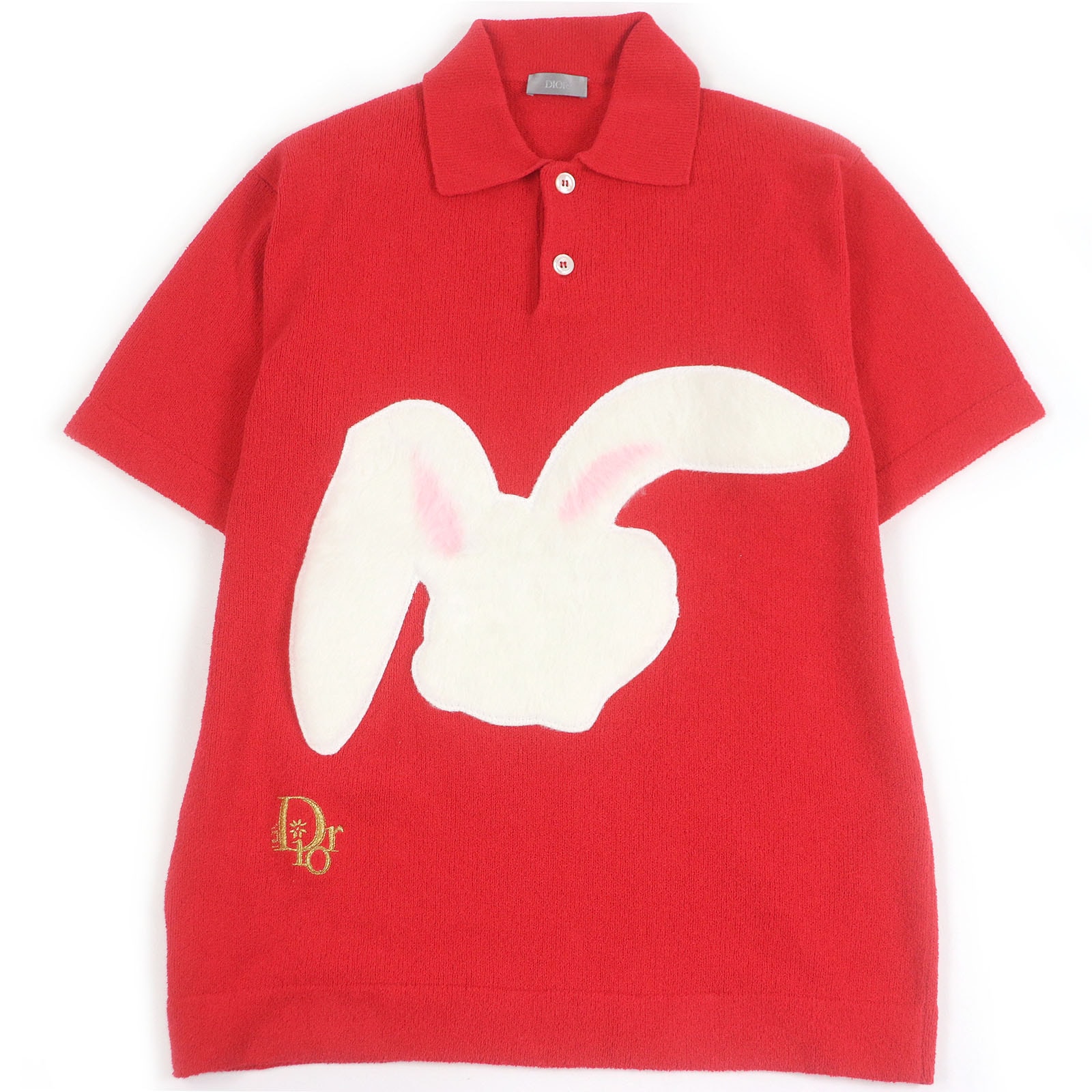 極美品 ディオール オム×イーアールエル
 半袖ポロシャツ レッド メンズ XS 313M831AT498