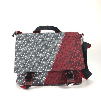 クリスチャンルブタン Christian Louboutin ルビクリック メッセンジャーバッグ 1205006 総柄 ハンドバッグ 斜め掛け 2WAY ショルダーバッグ ナイロン/レザー レッド 未使用