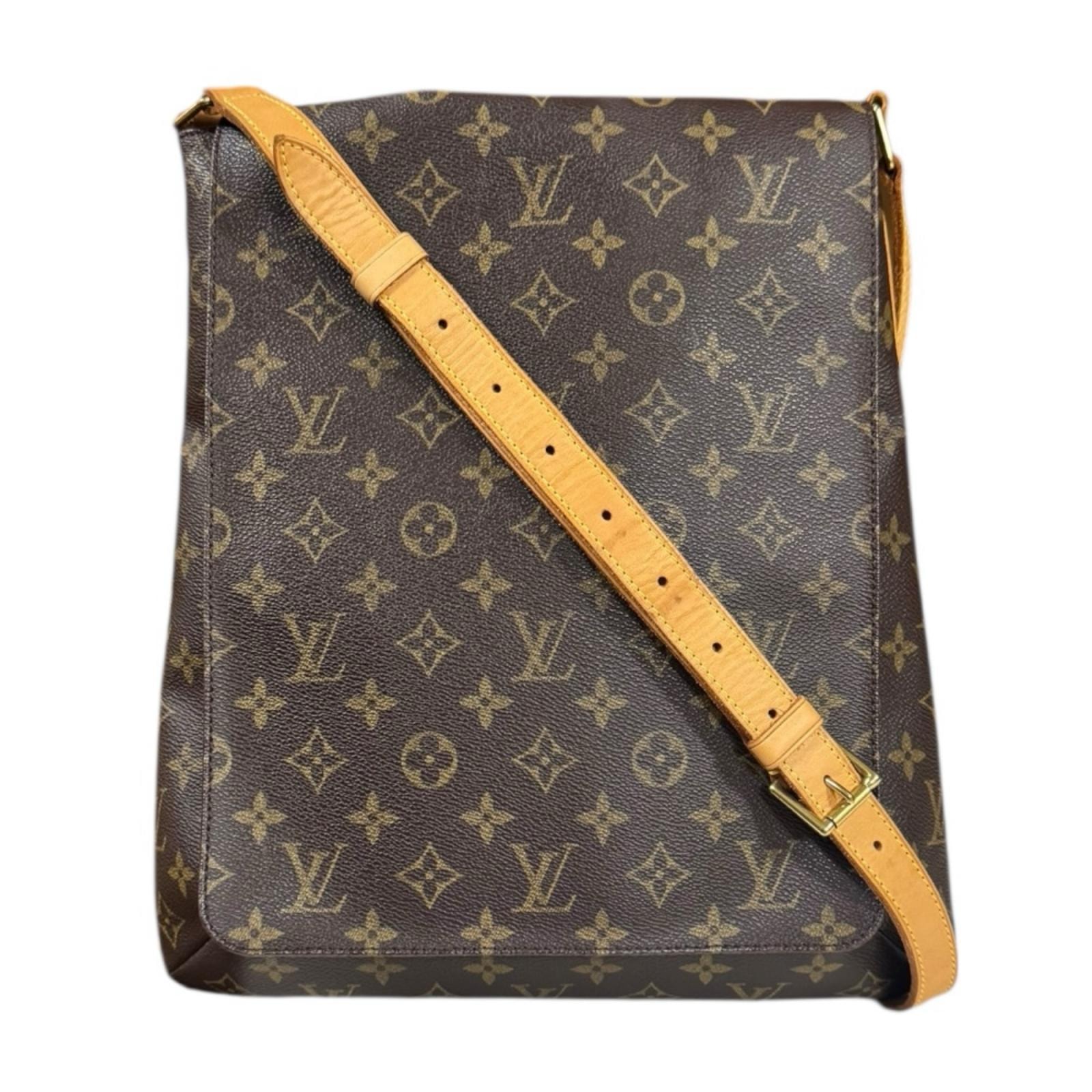 ルイヴィトン ミュゼット モノグラム ショルダーバッグ モノグラムキャンバス M51256 ブラウン レディース LOUIS VUITTON  中古