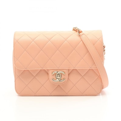 シャネル CHANEL マトラッセ ショルダーバッグ バッグ カーフ(牛革) レディース ピンク系 AS3002 【中古】
