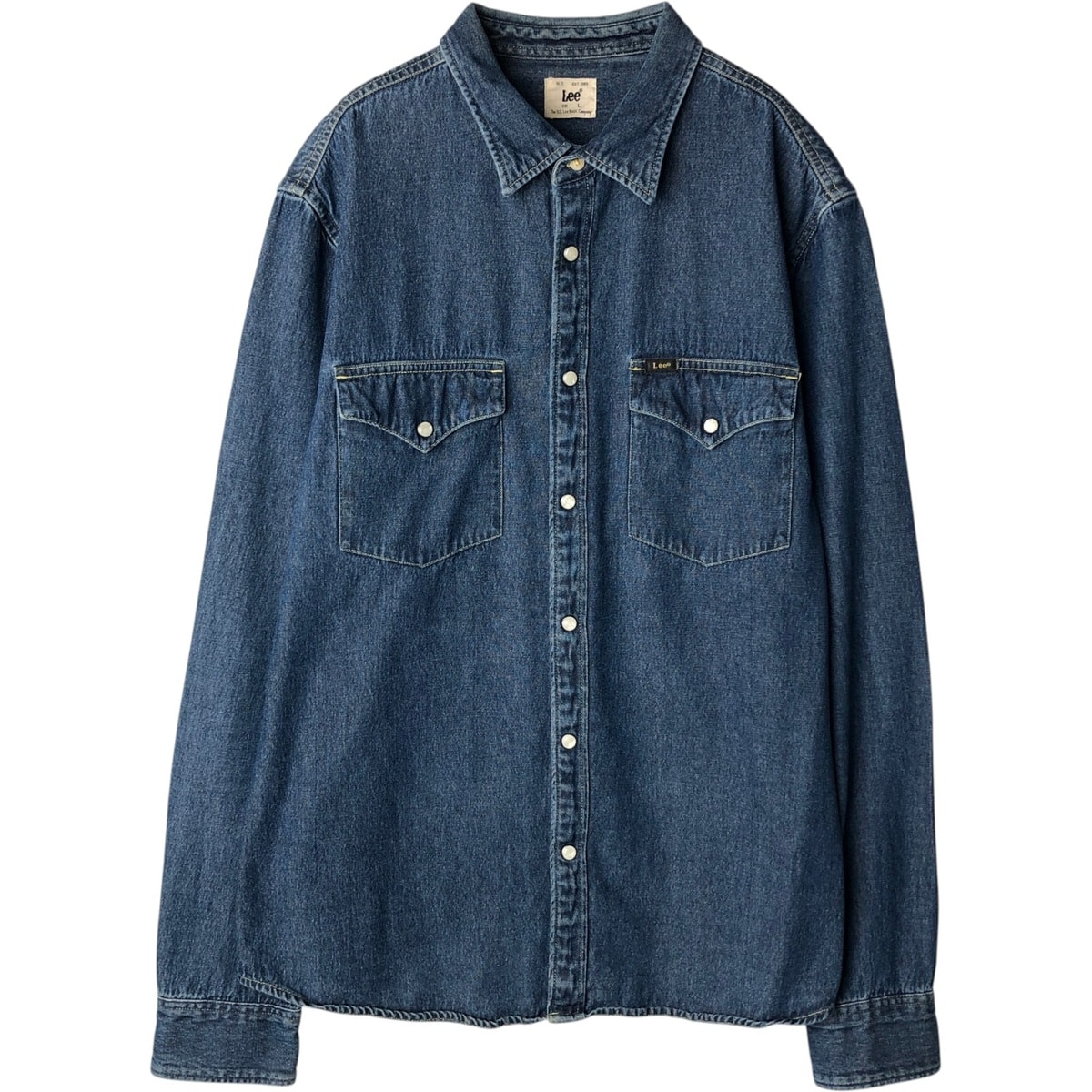 古着 リー Lee 長袖 デニムウエスタンシャツ メンズL相当/eaa633546