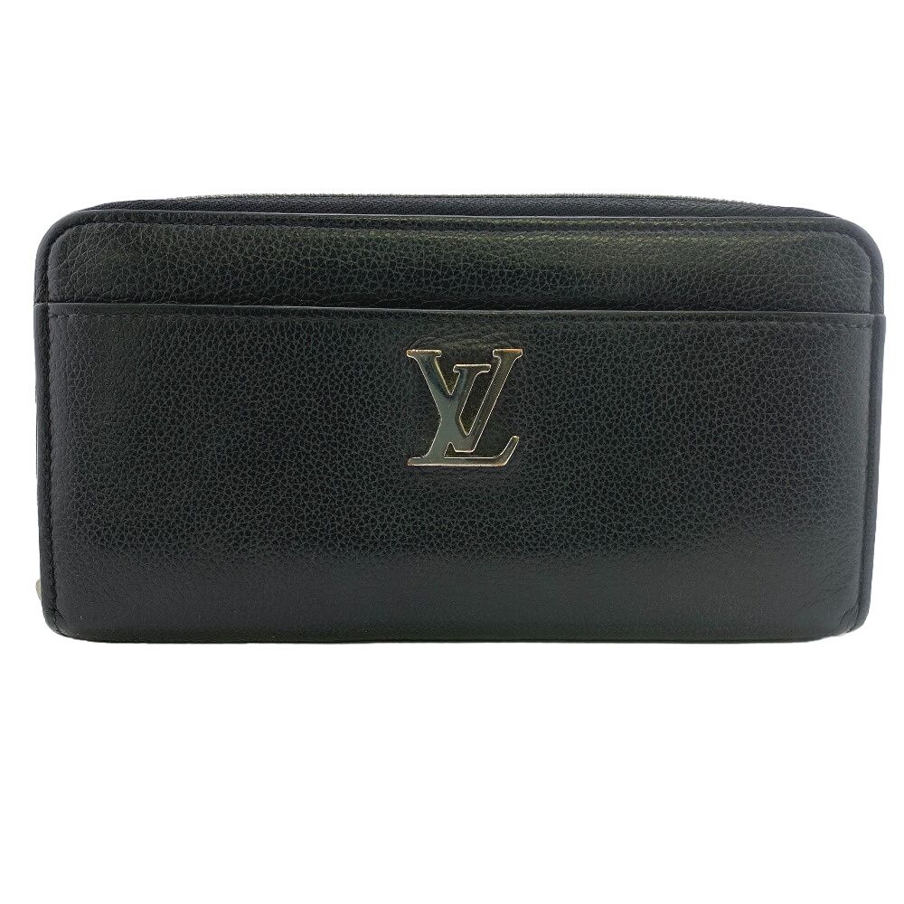 ルイヴィトン LOUIS VUITTON 長財布 LVロゴ ジッピーロックミー ラウンドファスナー M62622 ブラック