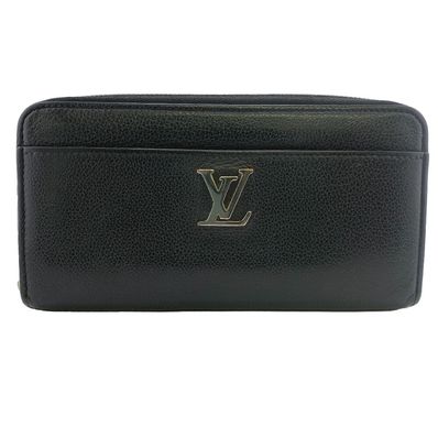ルイヴィトン LOUIS VUITTON 長財布 LVロゴ ジッピーロックミー ラウンドファスナー M62622 ブラック