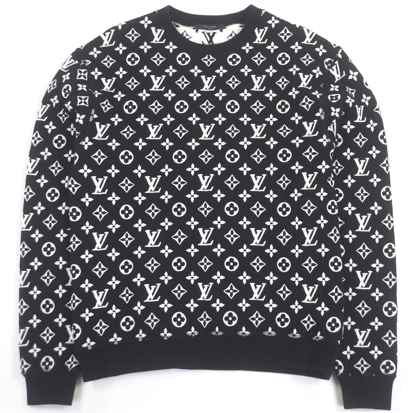 美品 ルイヴィトン スウェット ブラック ホワイト メンズ XS