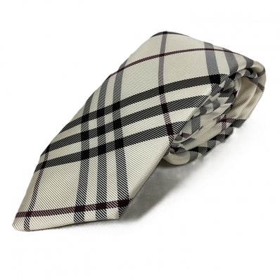Burberry 【バーバリー】 ネクタイ ホワイト チェック