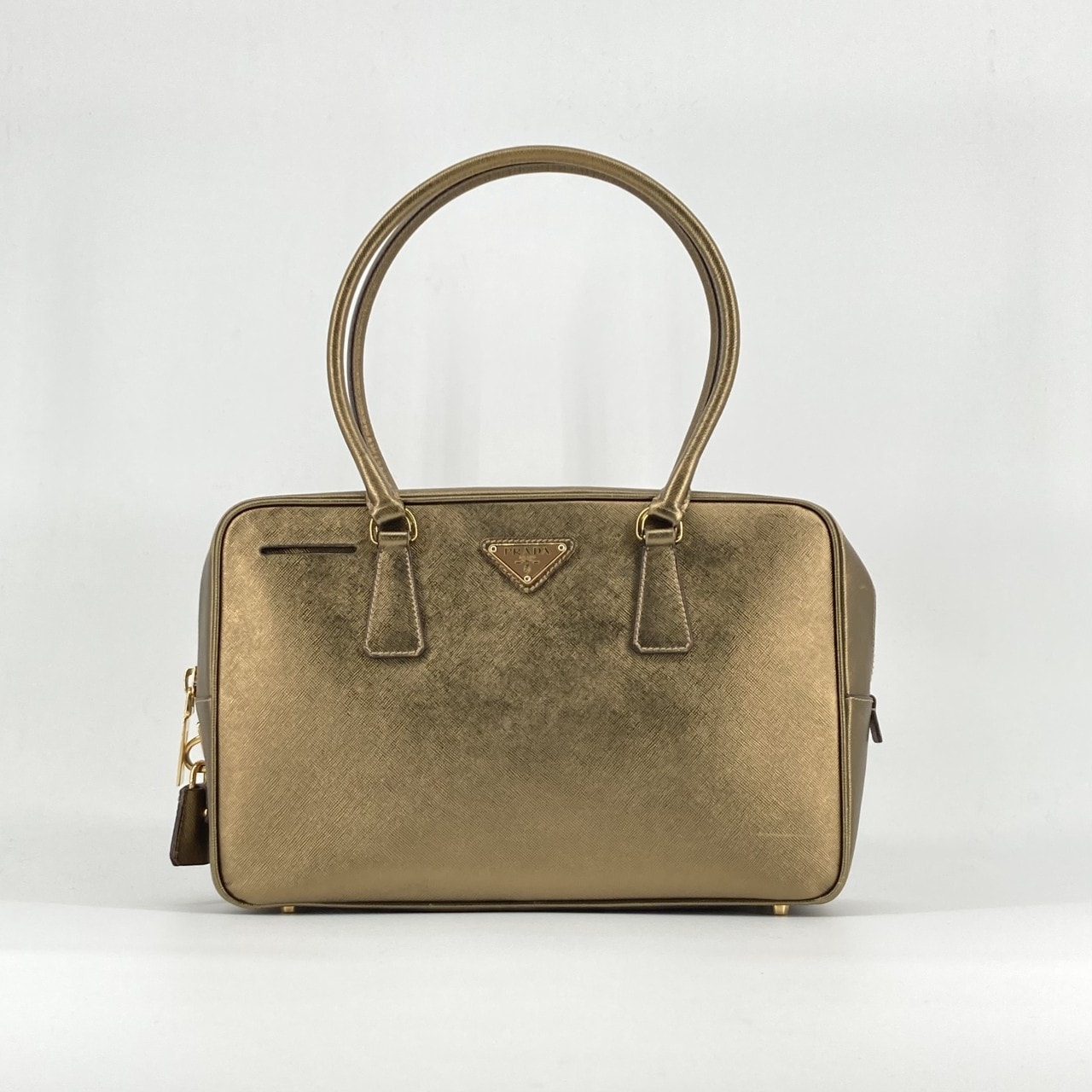 PRADA(プラダ) サフィアーノレザー BL0095 ミニボストンバッグ ゴールド