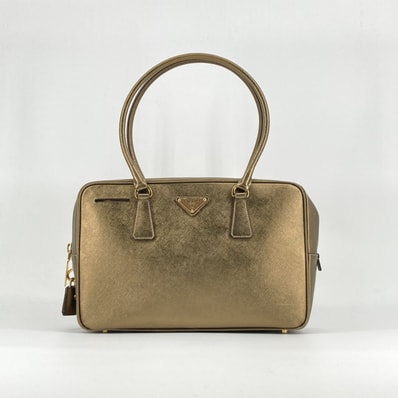 PRADA(プラダ) サフィアーノレザー BL0095 ミニボストンバッグ ゴールド