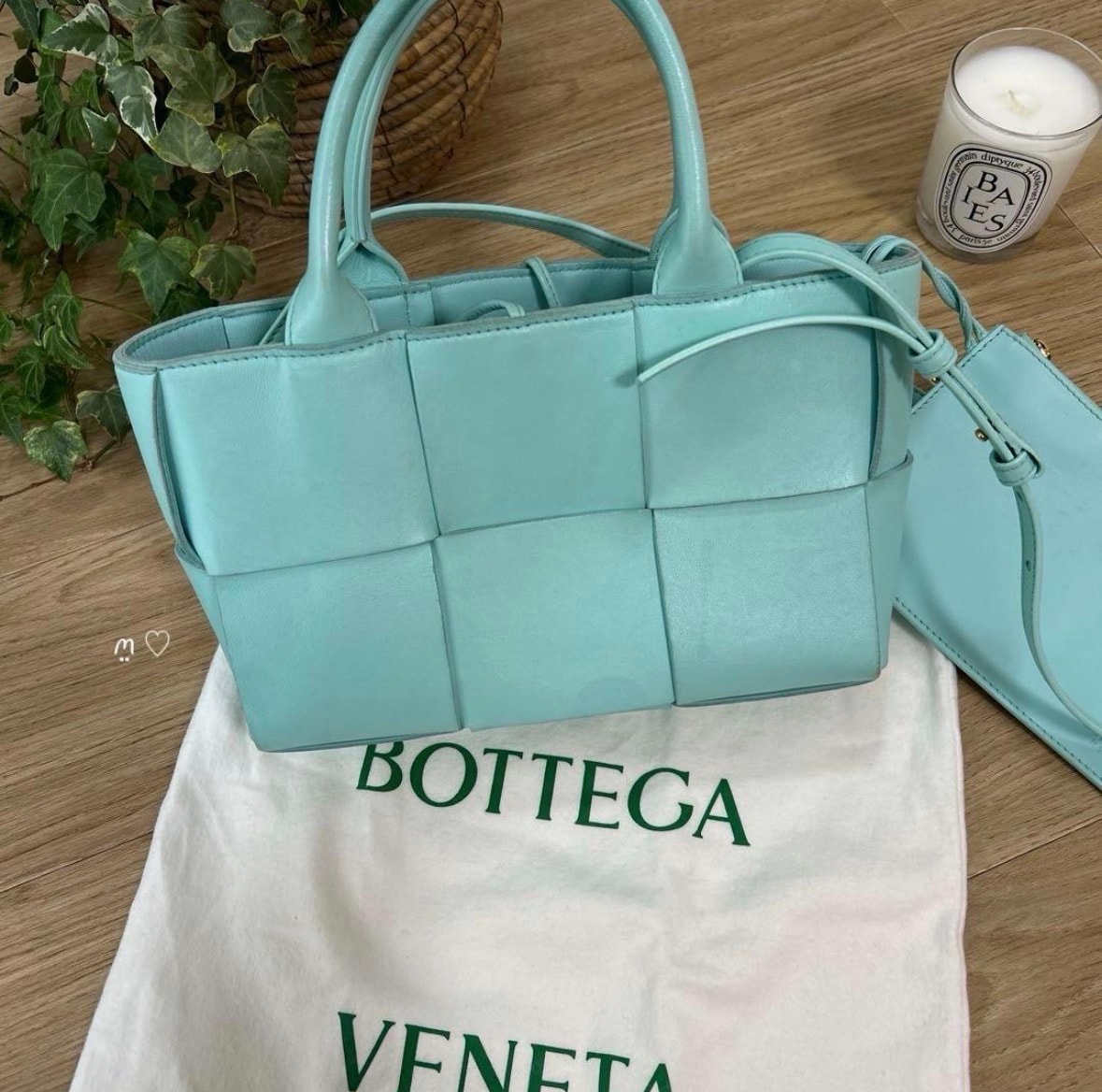 ボッテガヴェネタ ミニ アルコ トートバッグ "セラドン" 729029VCQC23927