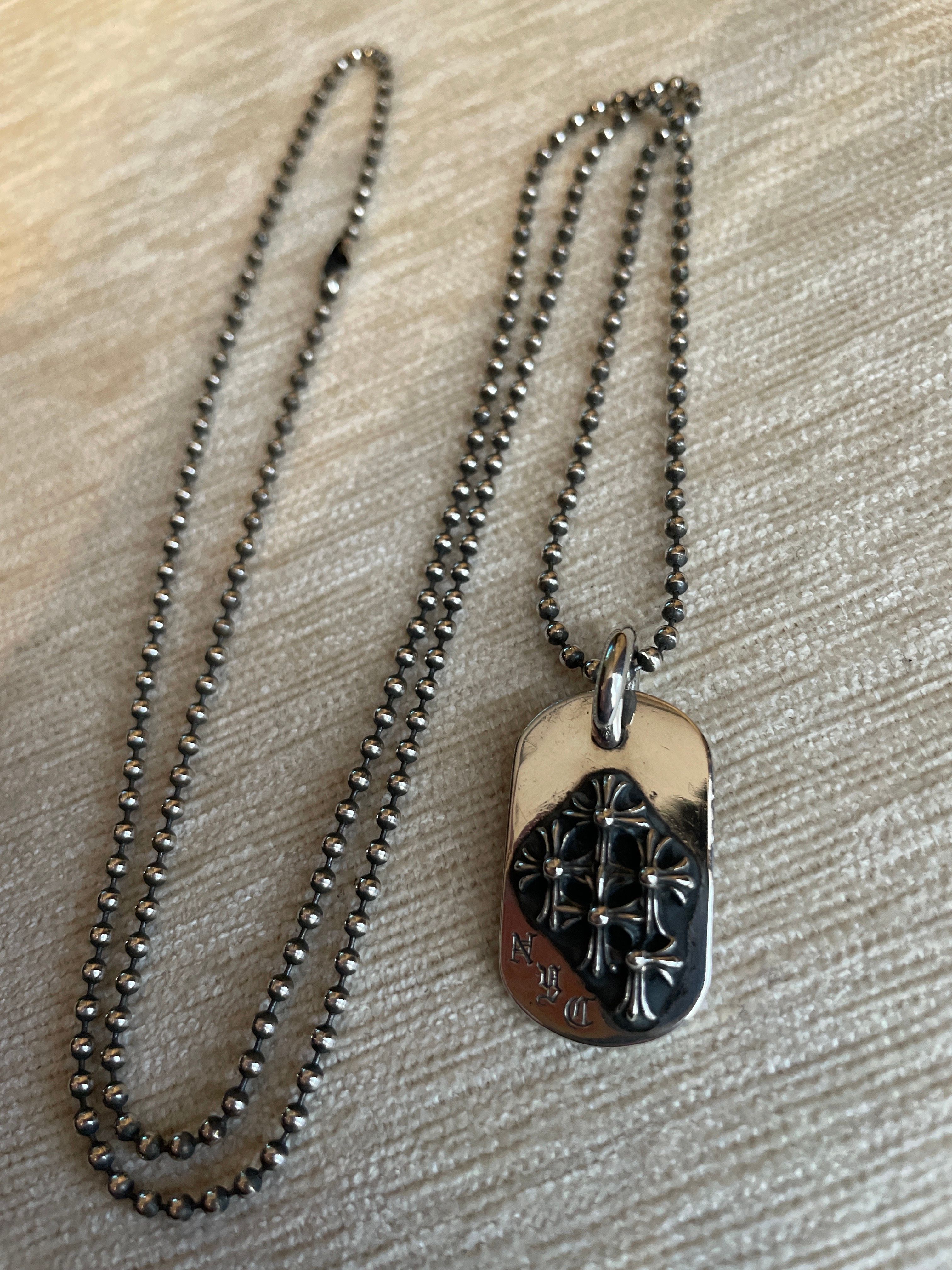 Chrome Hearts Dog Tag S Raze Dosemetary "Silver"