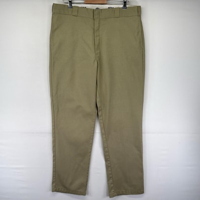古着 ディッキーズ Dickies パンツ チノパン ジッパーフライ ストレート 874 センタープレス W38 L34 ベージュ系 メンズ