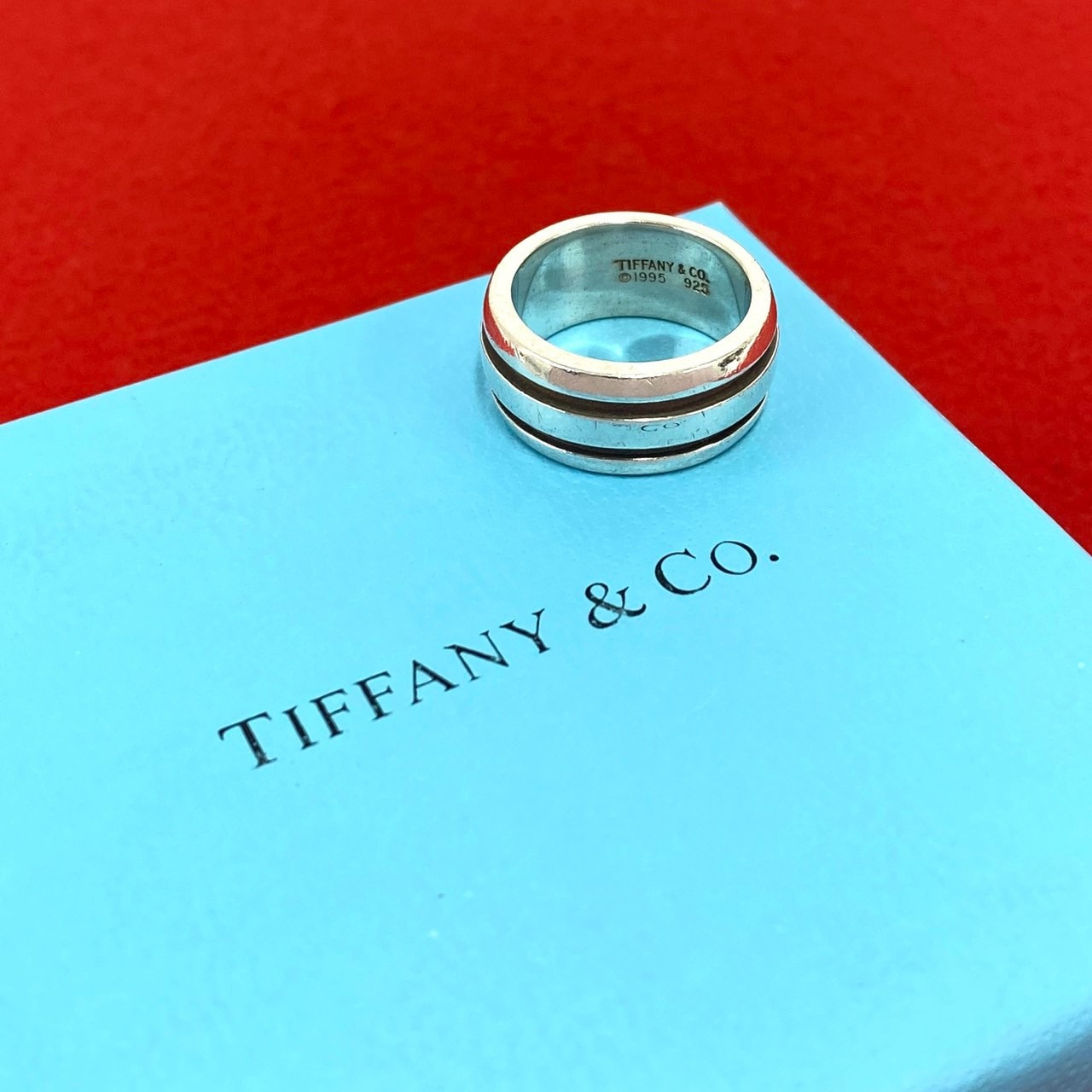 TIFFANY&Co. ティファニー グルーブド ダブルライン リング シルバー925 リング・指輪 11号 シルバー
 37893