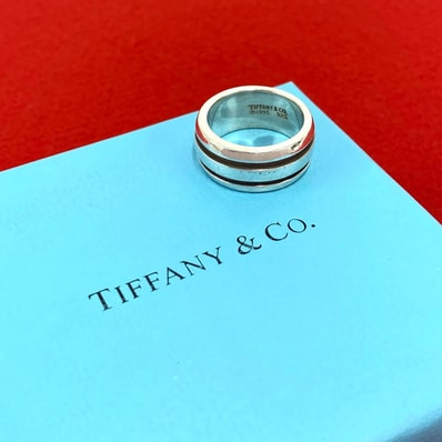 TIFFANY&Co. ティファニー グルーブド ダブルライン リング シルバー925 リング・指輪 11号 シルバー
37893
