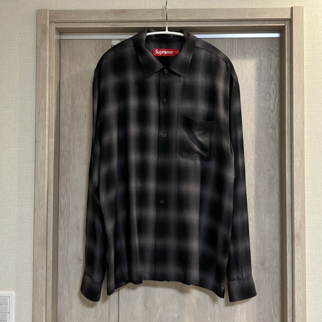 Supreme Shadow Plaid Rayon Shirt "Black"