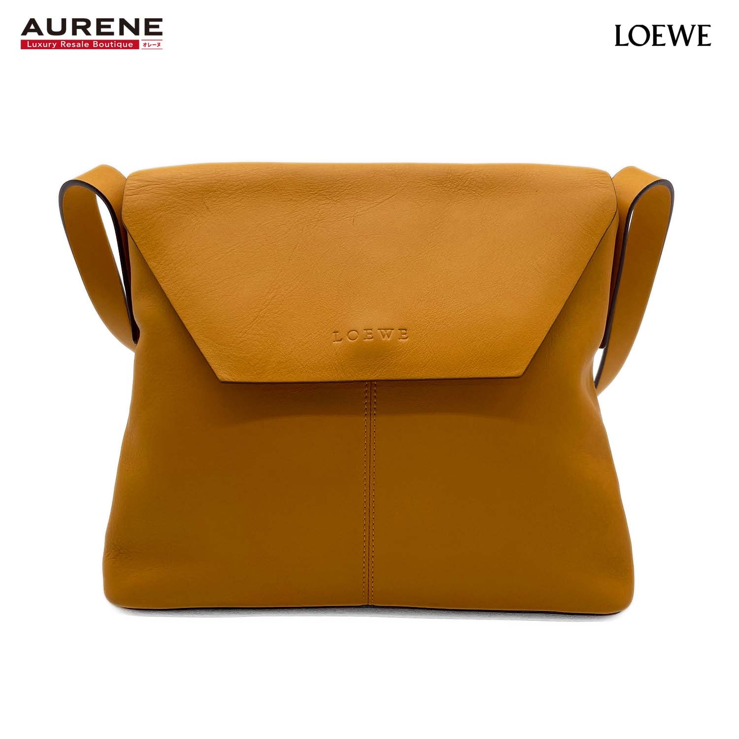 LOEWE ロエベ ショルダーバッグ アナグラム レザー イエロー レディース
【中古】