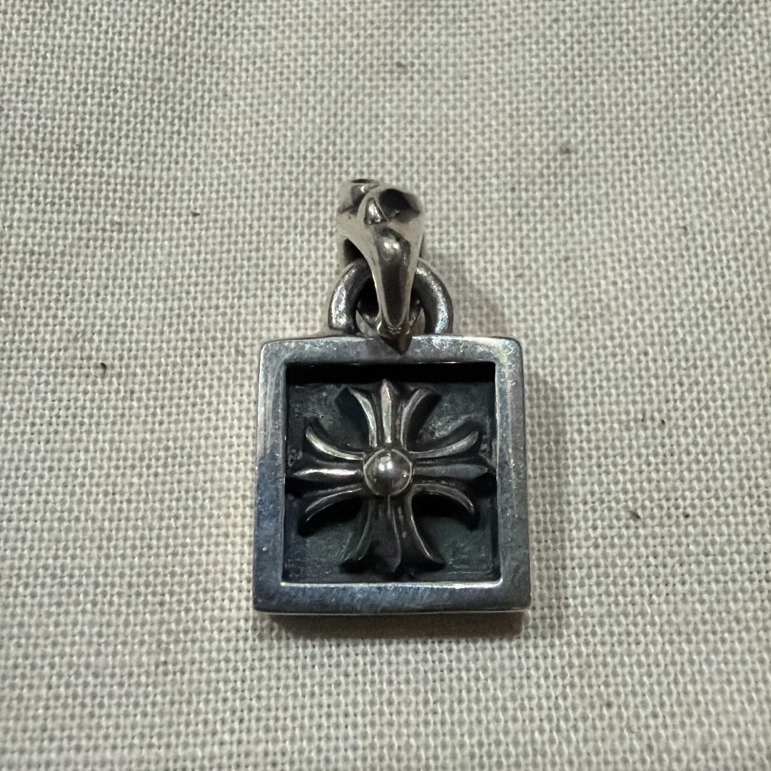 Chrome Hearts Framed CH Plus Charm "Silver"