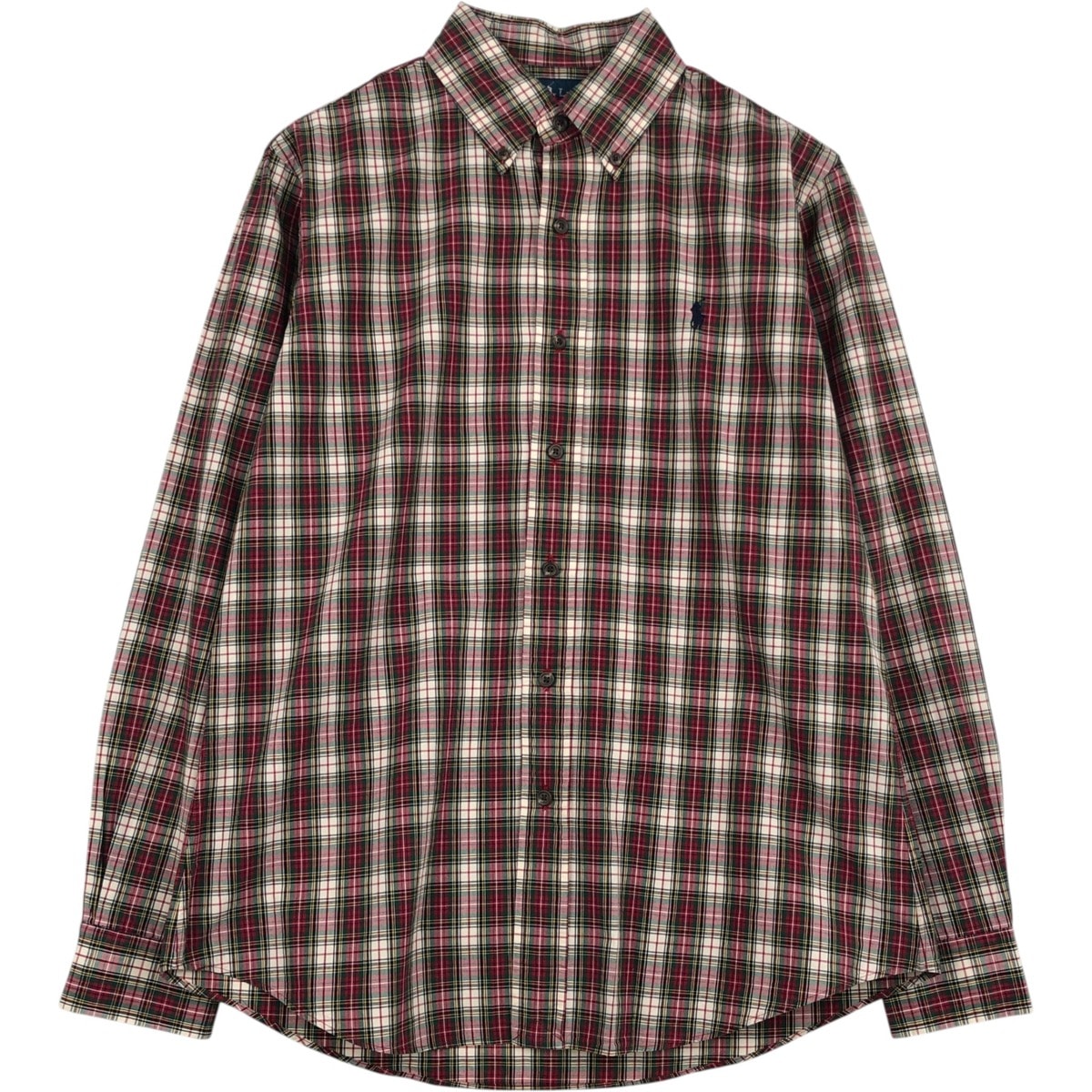 古着 ラルフローレン Ralph Lauren RALPH LAUREN CUSTOM FIT チェック柄 長袖 ボタンダウンチェックシャツ メンズM相当/eaa495525