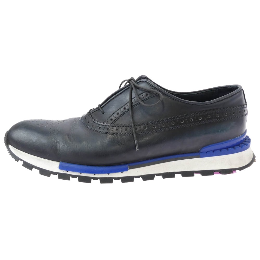 Berluti ベルルッティ スニーカー 0166X ファストトラック レザー ドレスシューズ スニーカー ブラック系 7【中古】