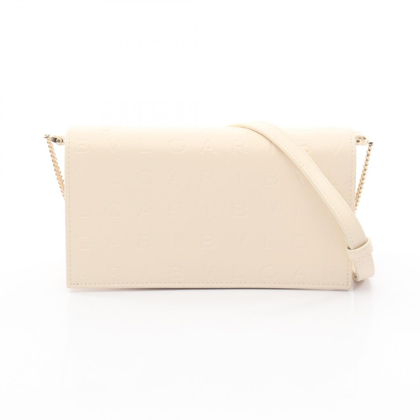 ブルガリ BVLGARI インフィニートゥム ショルダーバッグ バッグ レザー レディース アイボリー系 291703 【中古】