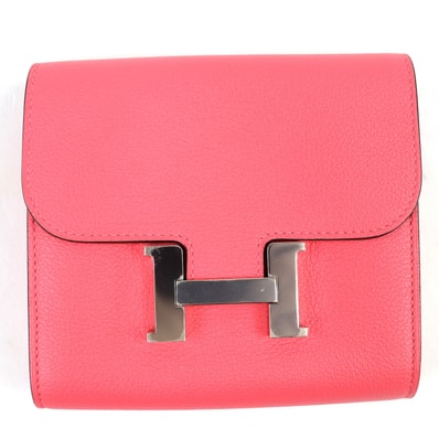 未使用品 エルメス 財布 コンスタンススリム エバーカラー ローズアザレ